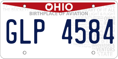 OH license plate GLP4584