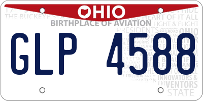 OH license plate GLP4588