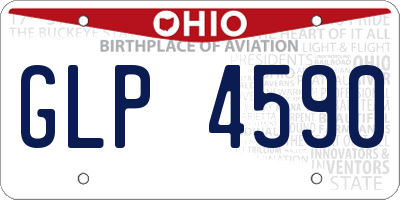 OH license plate GLP4590