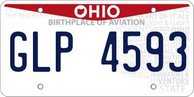 OH license plate GLP4593