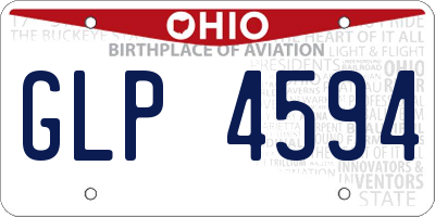 OH license plate GLP4594