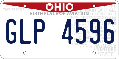 OH license plate GLP4596