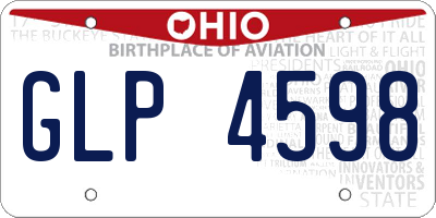 OH license plate GLP4598