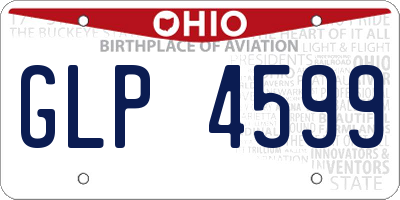 OH license plate GLP4599