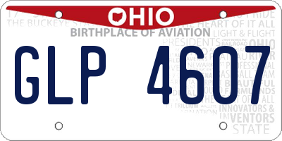 OH license plate GLP4607