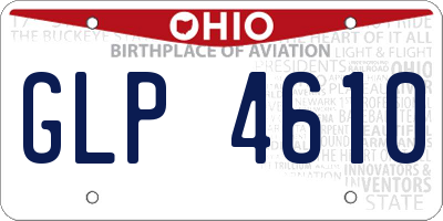 OH license plate GLP4610