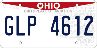 OH license plate GLP4612