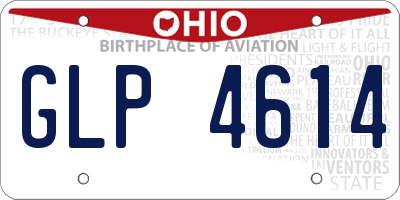 OH license plate GLP4614