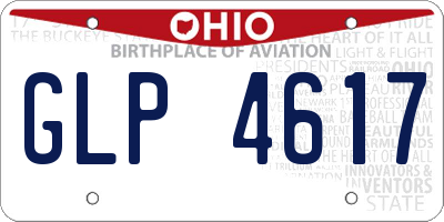 OH license plate GLP4617