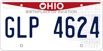 OH license plate GLP4624