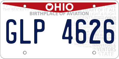 OH license plate GLP4626