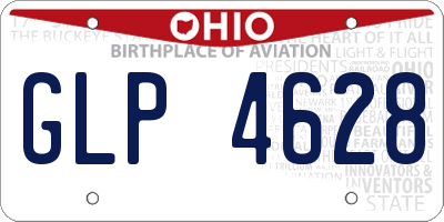 OH license plate GLP4628