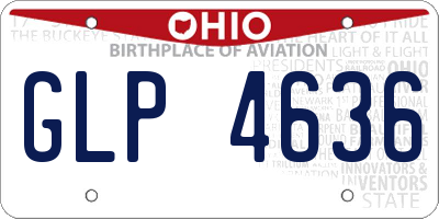 OH license plate GLP4636