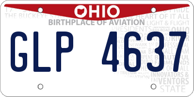 OH license plate GLP4637
