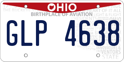 OH license plate GLP4638