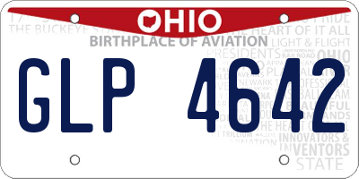 OH license plate GLP4642