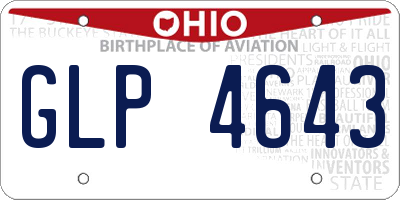 OH license plate GLP4643