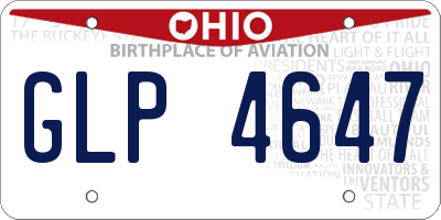 OH license plate GLP4647