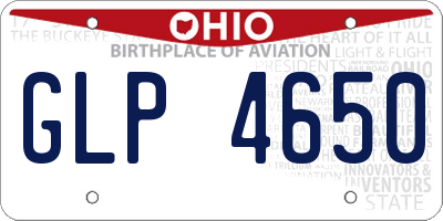 OH license plate GLP4650