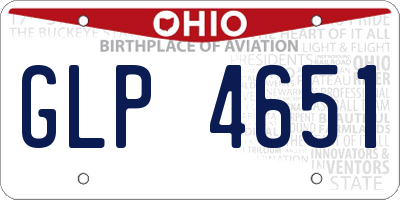 OH license plate GLP4651