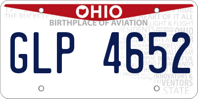 OH license plate GLP4652