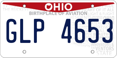 OH license plate GLP4653