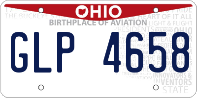 OH license plate GLP4658