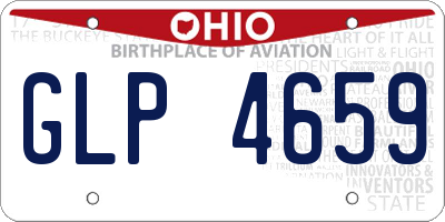 OH license plate GLP4659