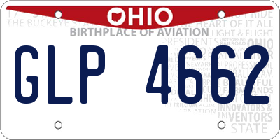 OH license plate GLP4662