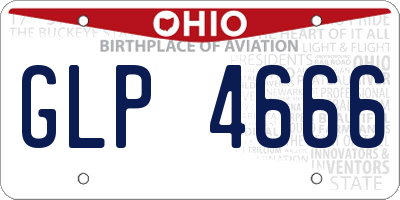 OH license plate GLP4666