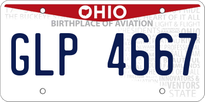 OH license plate GLP4667