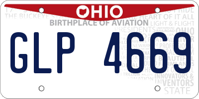 OH license plate GLP4669