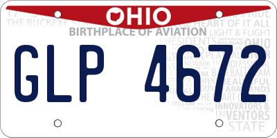 OH license plate GLP4672
