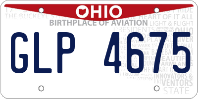 OH license plate GLP4675