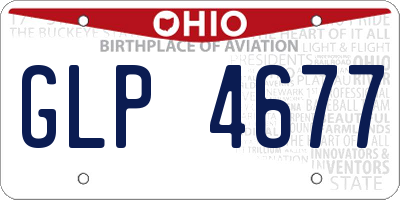 OH license plate GLP4677