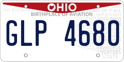 OH license plate GLP4680
