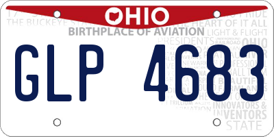 OH license plate GLP4683