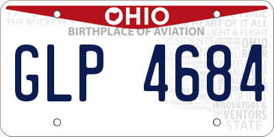 OH license plate GLP4684