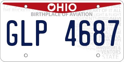 OH license plate GLP4687