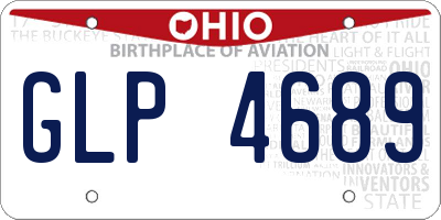 OH license plate GLP4689
