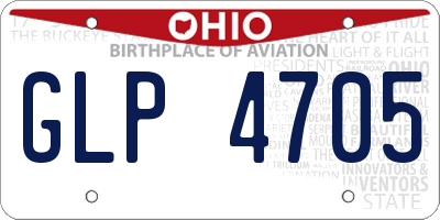 OH license plate GLP4705