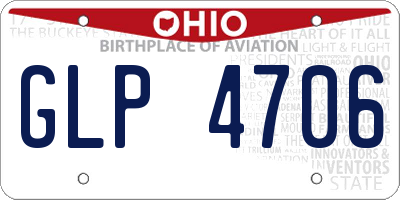 OH license plate GLP4706