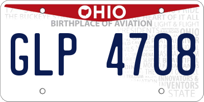 OH license plate GLP4708