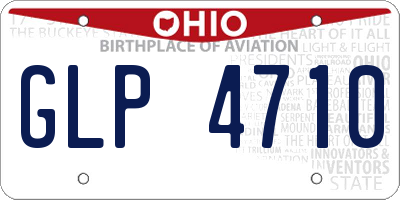 OH license plate GLP4710