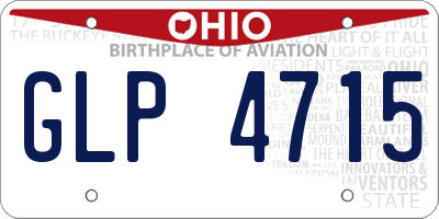 OH license plate GLP4715