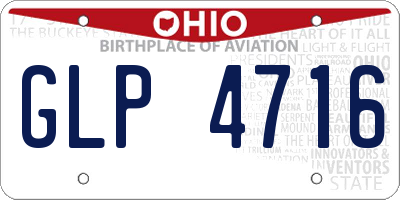 OH license plate GLP4716