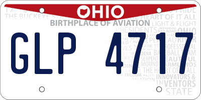 OH license plate GLP4717