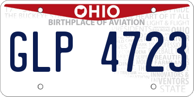 OH license plate GLP4723