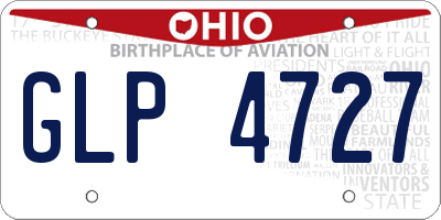 OH license plate GLP4727