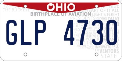 OH license plate GLP4730